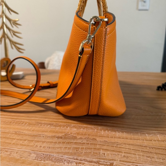 Orange Woven Handle Women's Bag - Picture 6 of 10